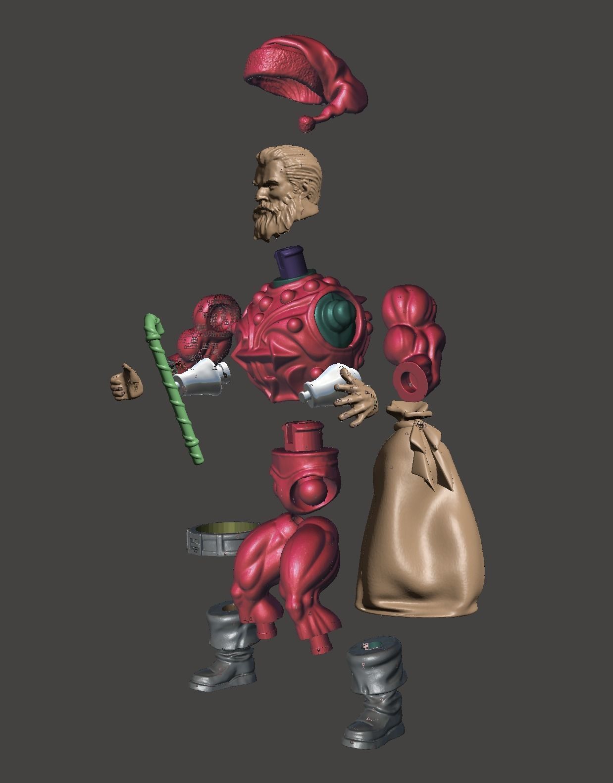 Santa claus motu  3D print model_4