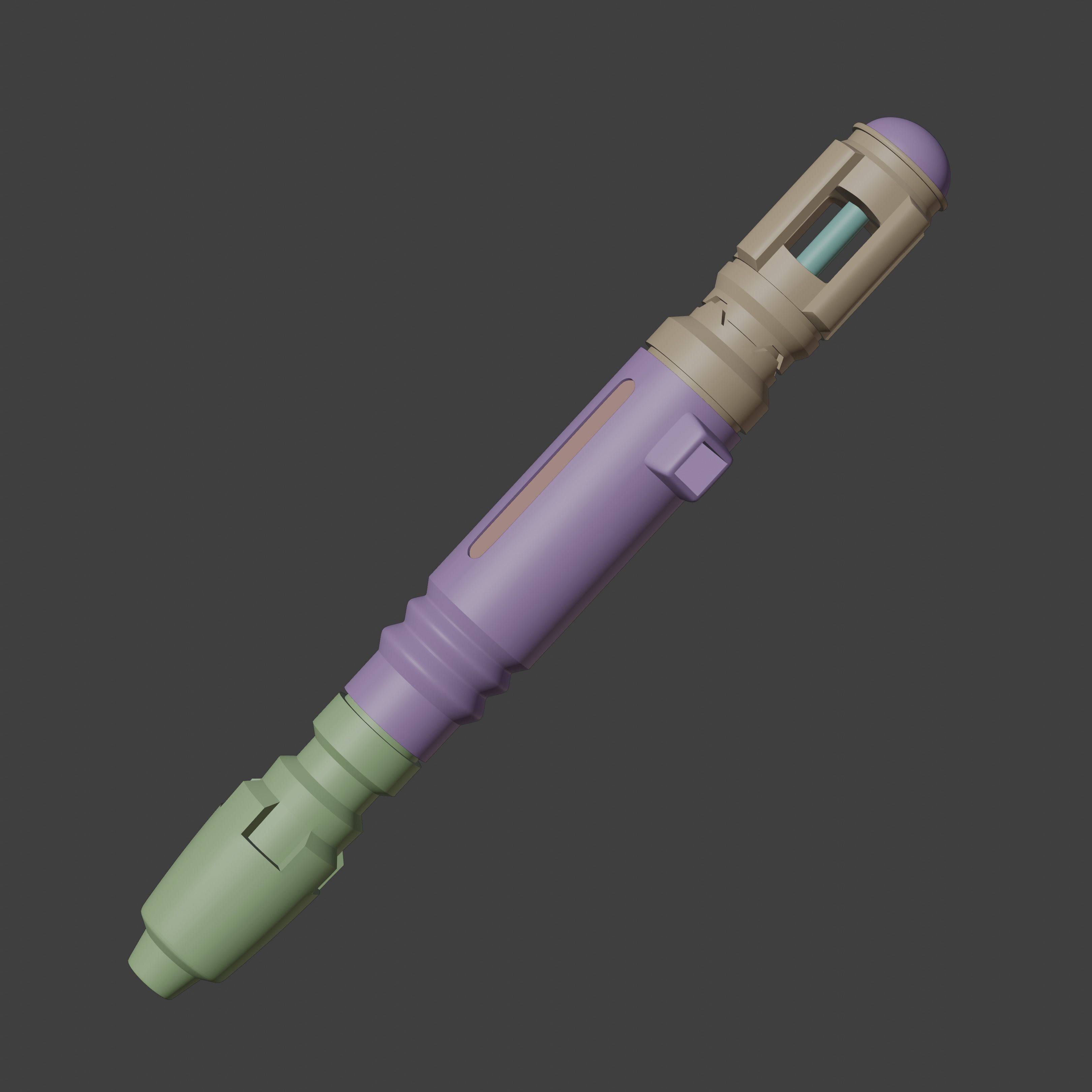 Doctor Who Inspired 10th Doctor Sonic Screwdriver 3D model 3D printable ...