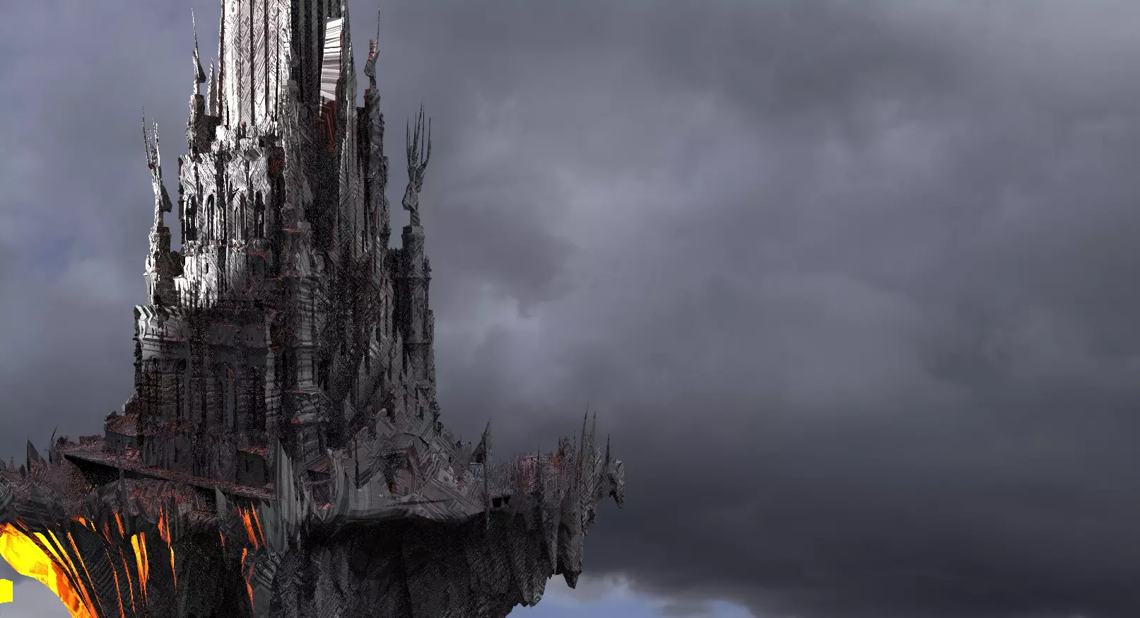 Hellscape Floating towers 2 3D model_0