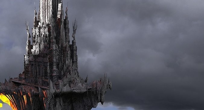 Hellscape Floating towers 2 3D model
