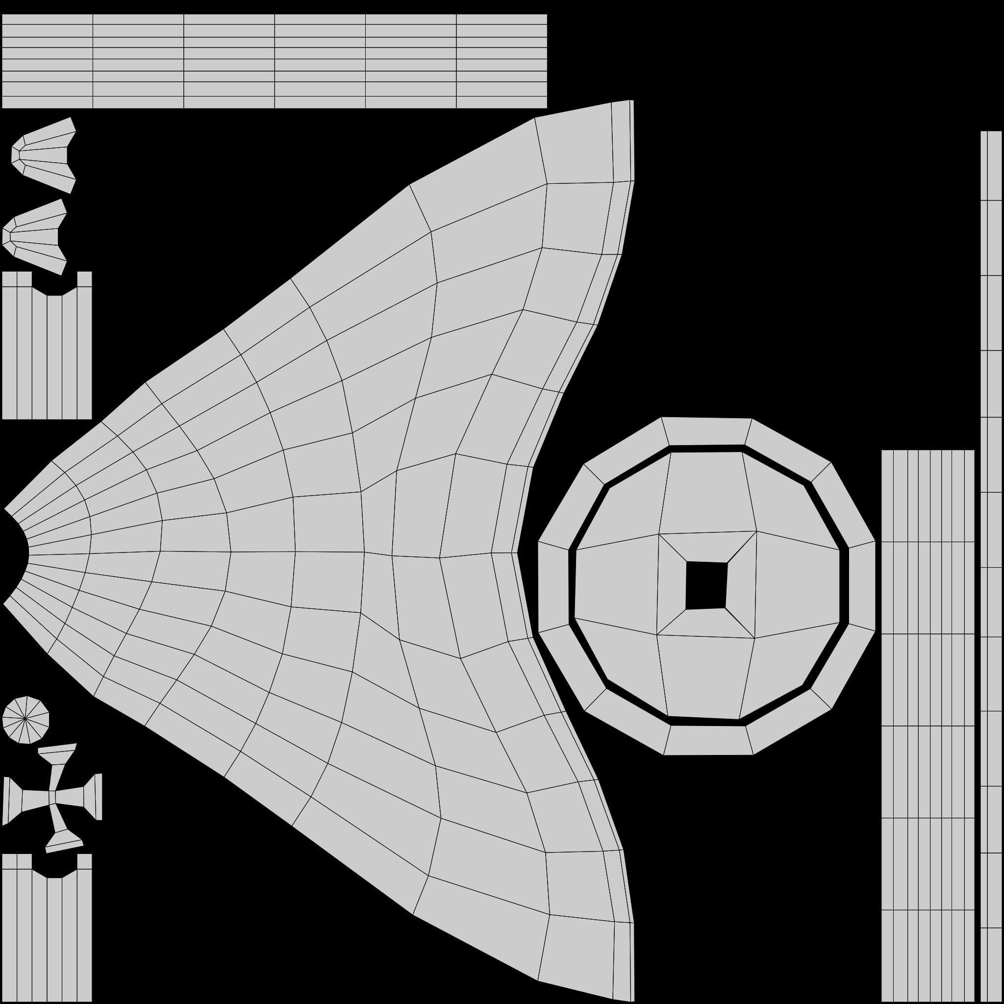 Candle in Horn Low-poly 3D model_34