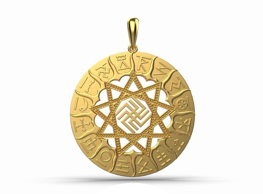 pendant Amulet 3D print model_9