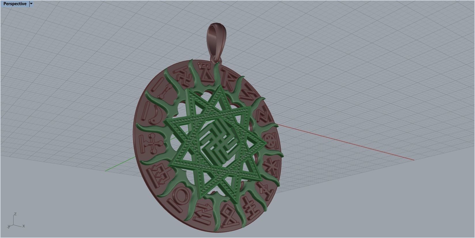 pendant Amulet 3D print model_18