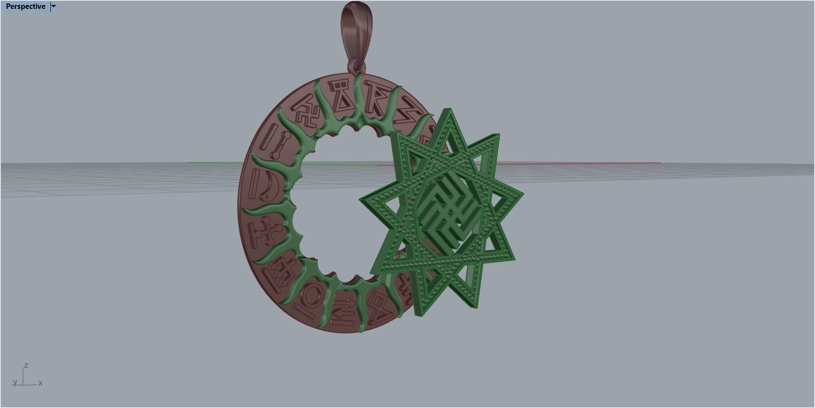 pendant Amulet 3D print model_22