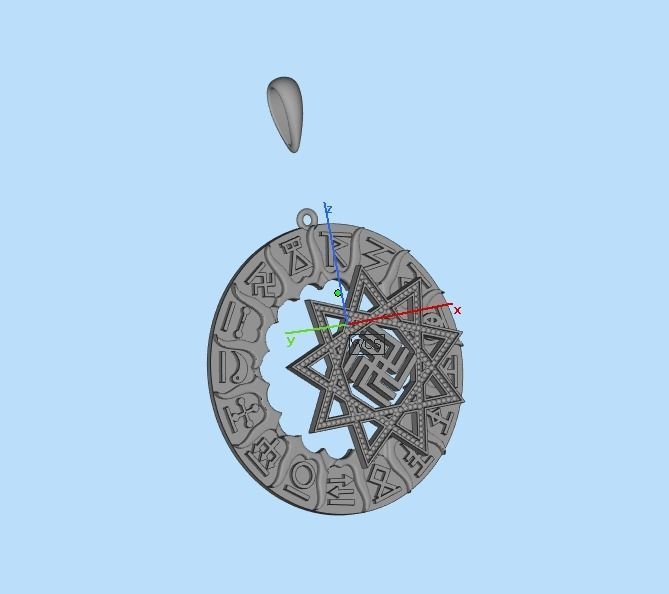 pendant Amulet 3D print model_25
