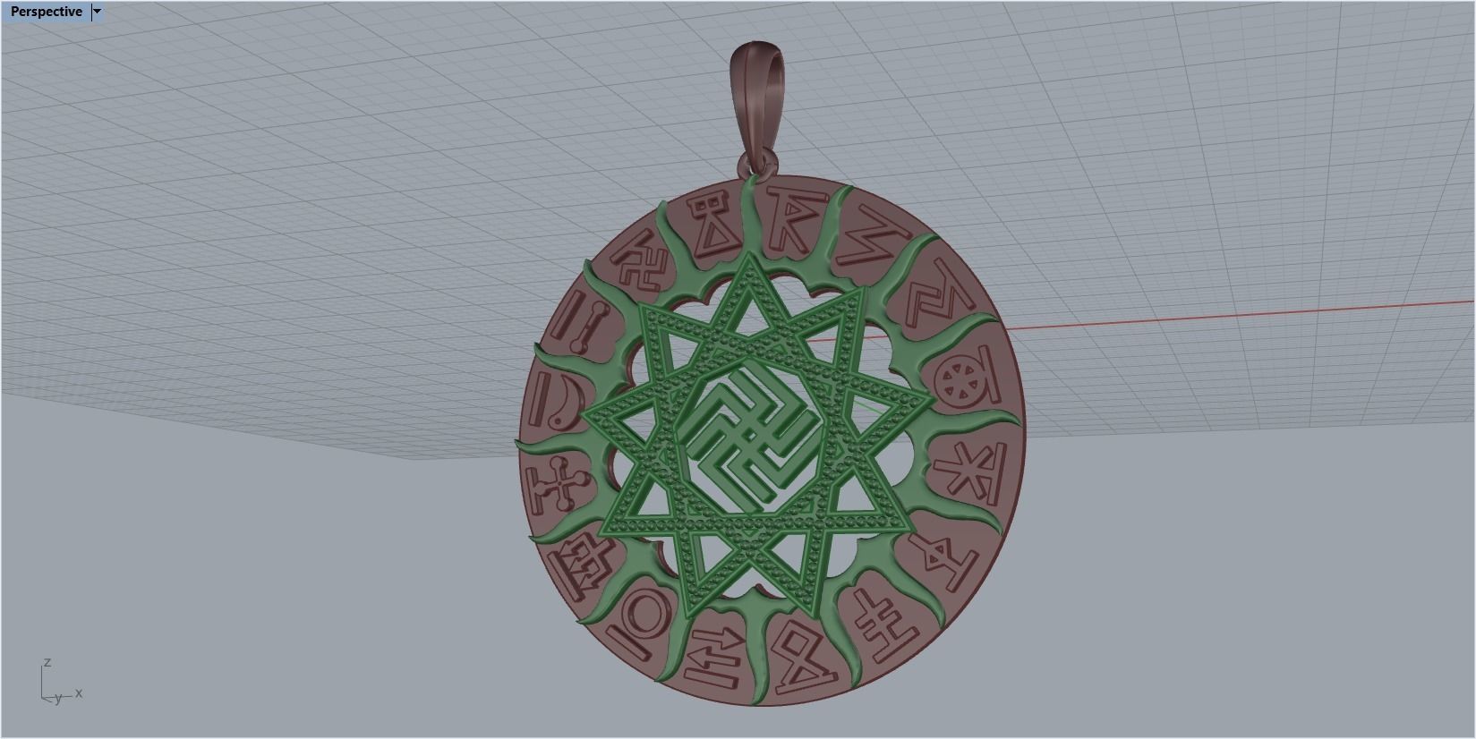 pendant Amulet 3D print model_17