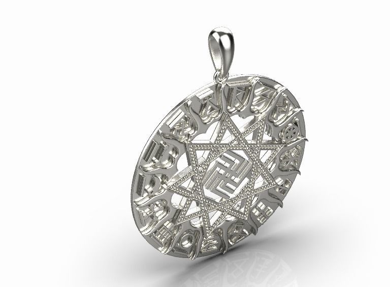 pendant Amulet 3D print model_15