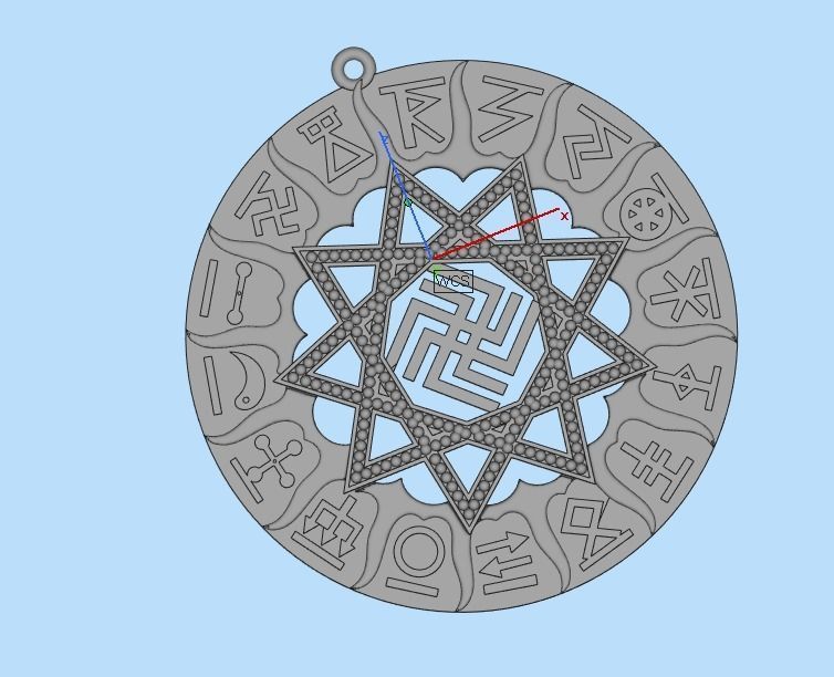 pendant Amulet 3D print model_31