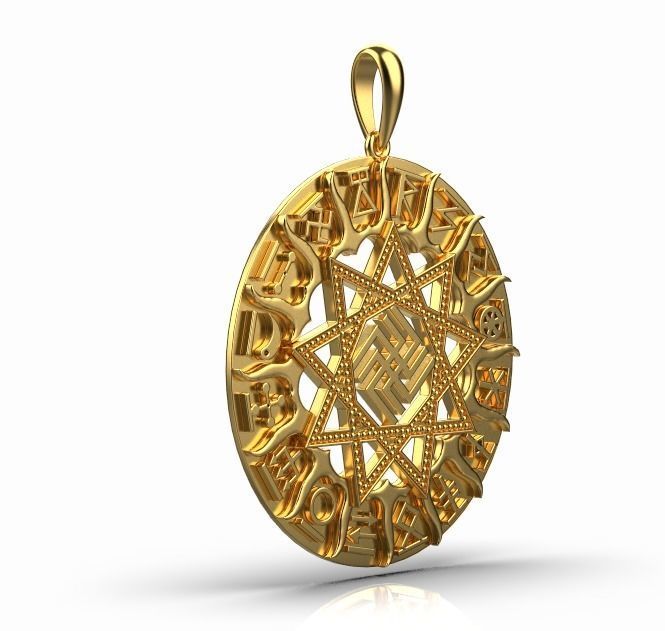 pendant Amulet 3D print model_10