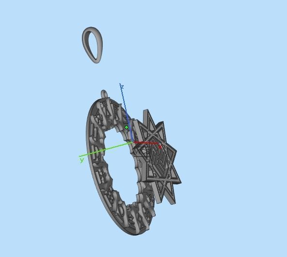 pendant Amulet 3D print model_26