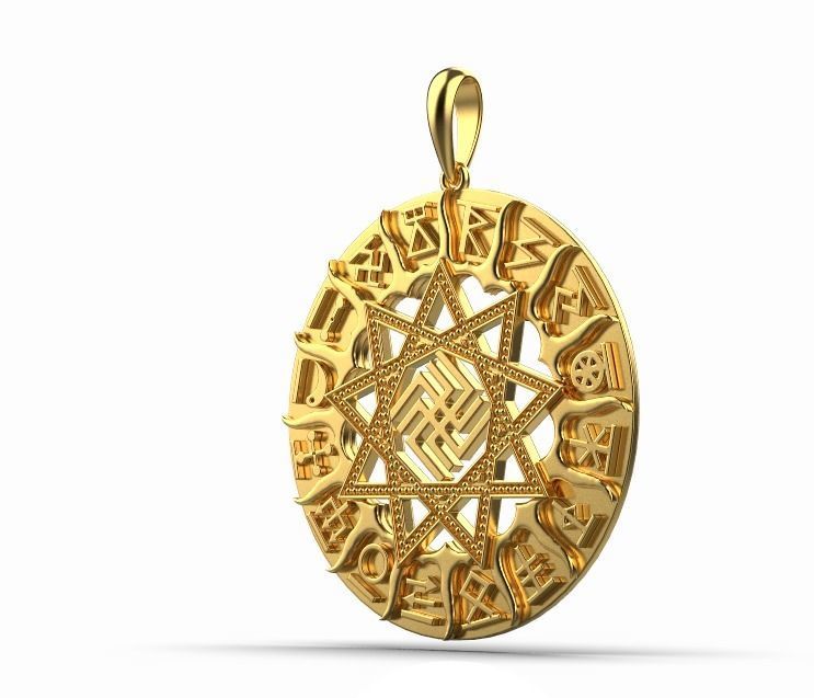 pendant Amulet 3D print model_12