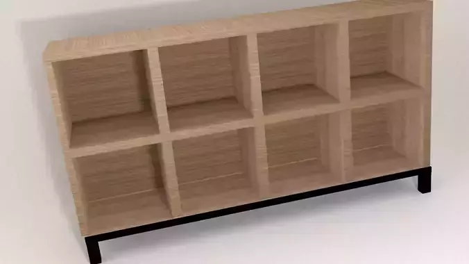 Bookshelf bookcase with six compartments