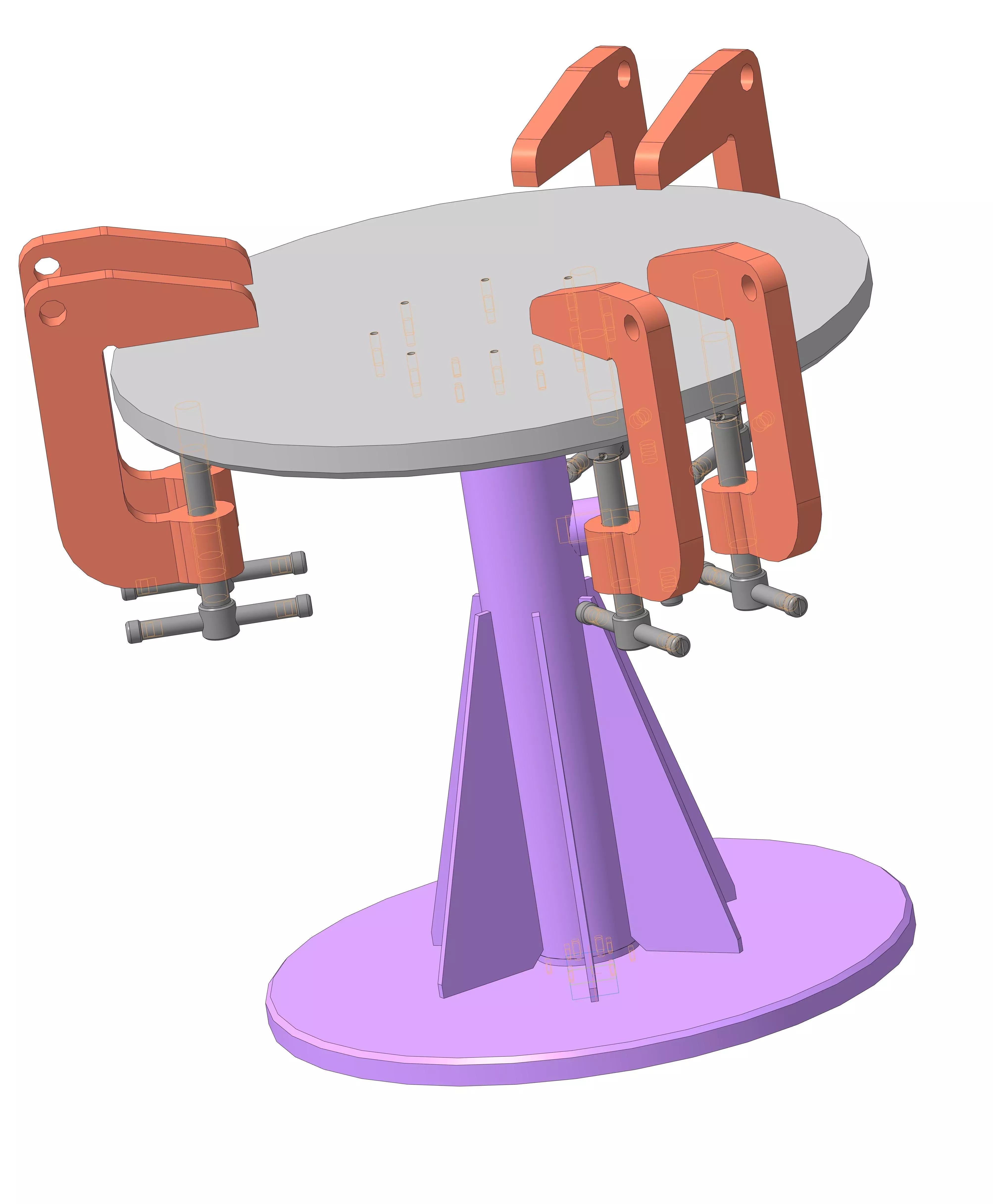Rotary welding table 3D model_0