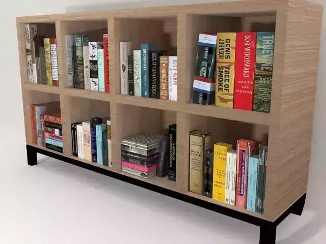 Bookshelf with books