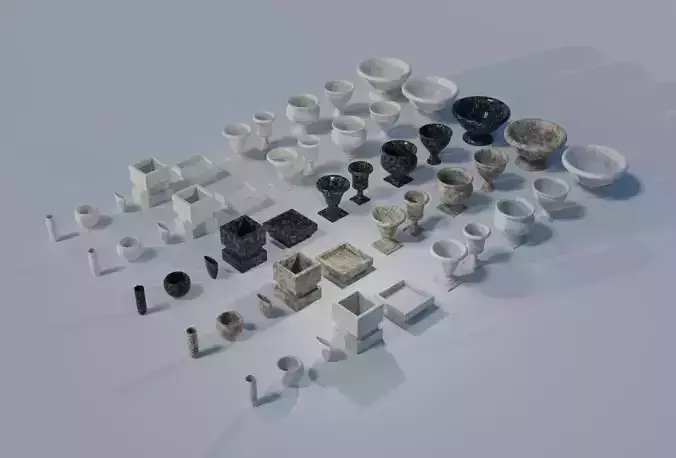 set of 10 flowerpots