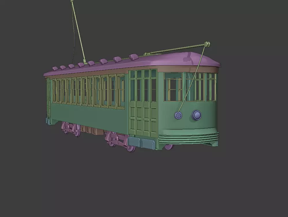 1940s Streetcar 3D model_0