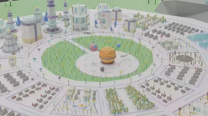 Flying Sci Fi Island City 2