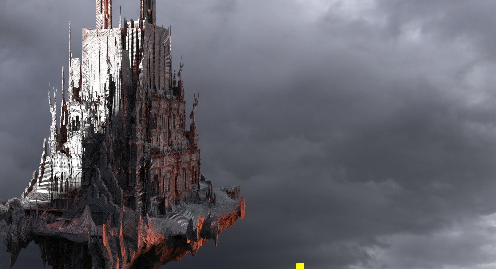 Hellscape Towers of London floating towers 2 3D model_1