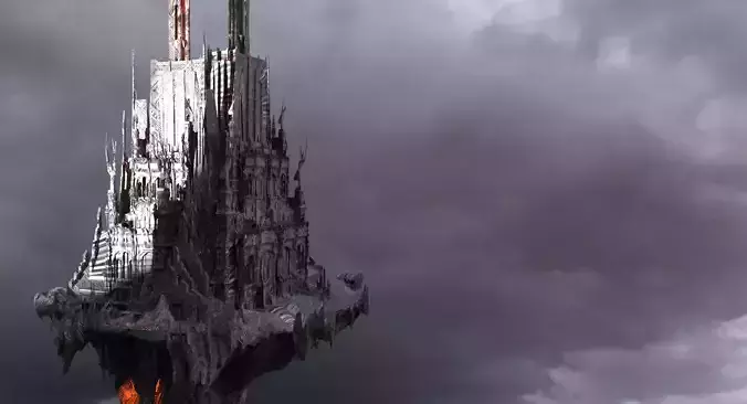 Hellscape Towers of London floating towers 2 3D model