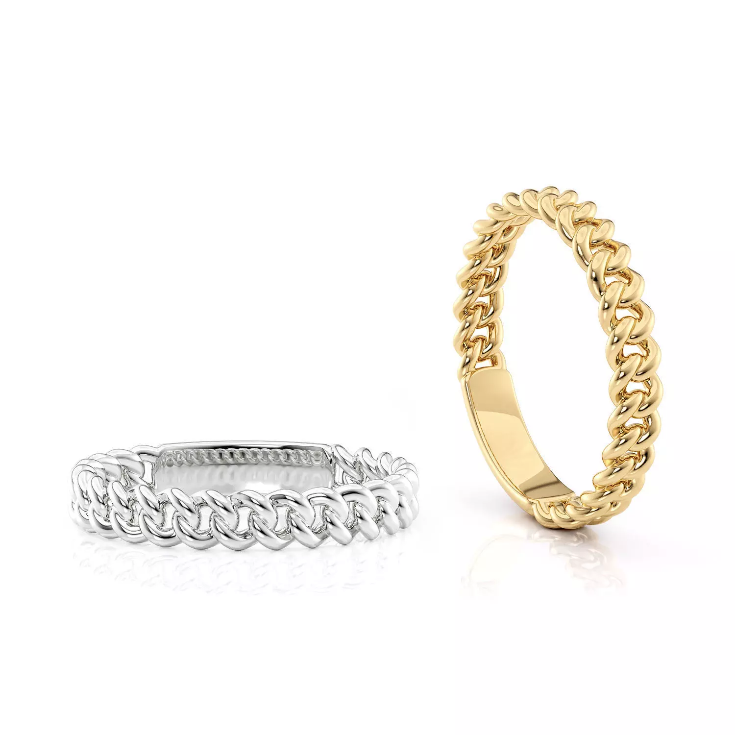 Band chain ring printable 3d model V2 3D print model