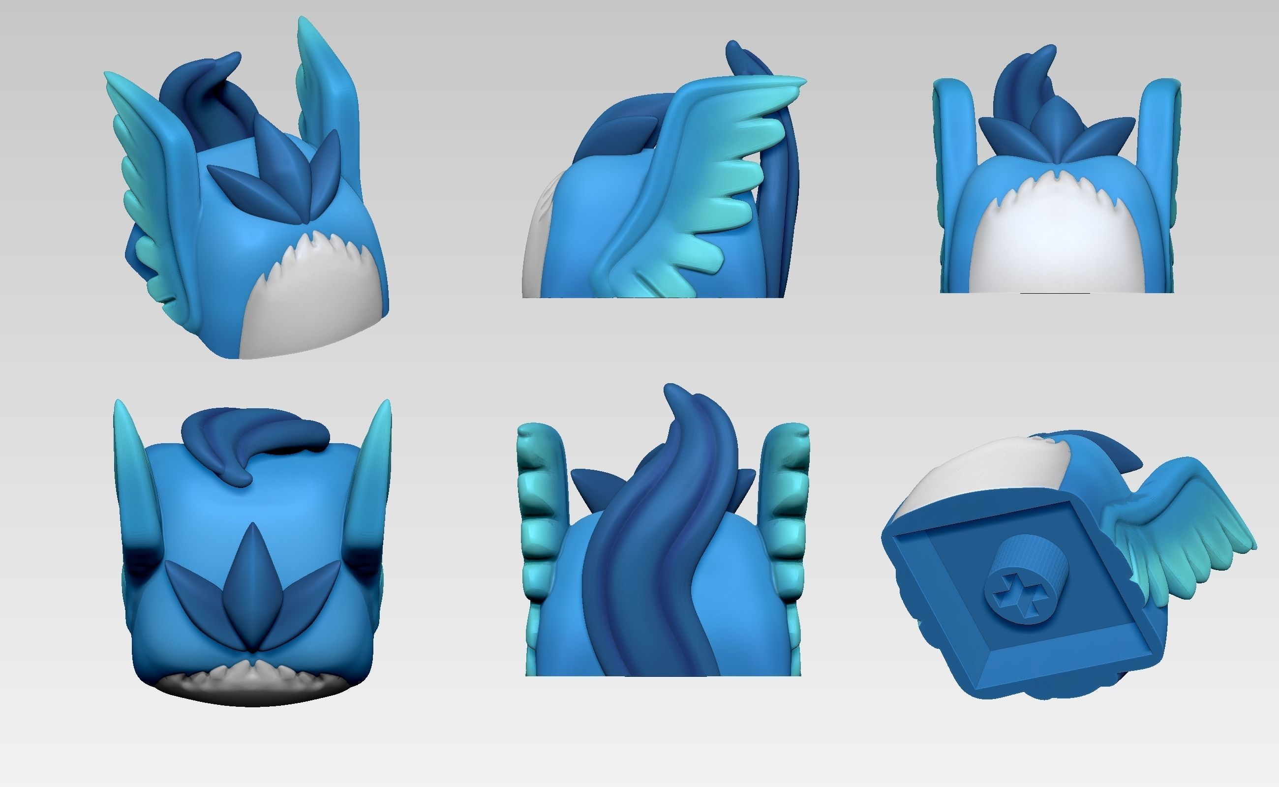Legendaries VOL I - Pokemon keycap - articuno moltres zapdos -  3D print model_6