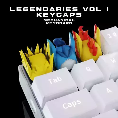 Legendaries VOL I - Pokemon keycap - articuno moltres zapdos -  3D print model