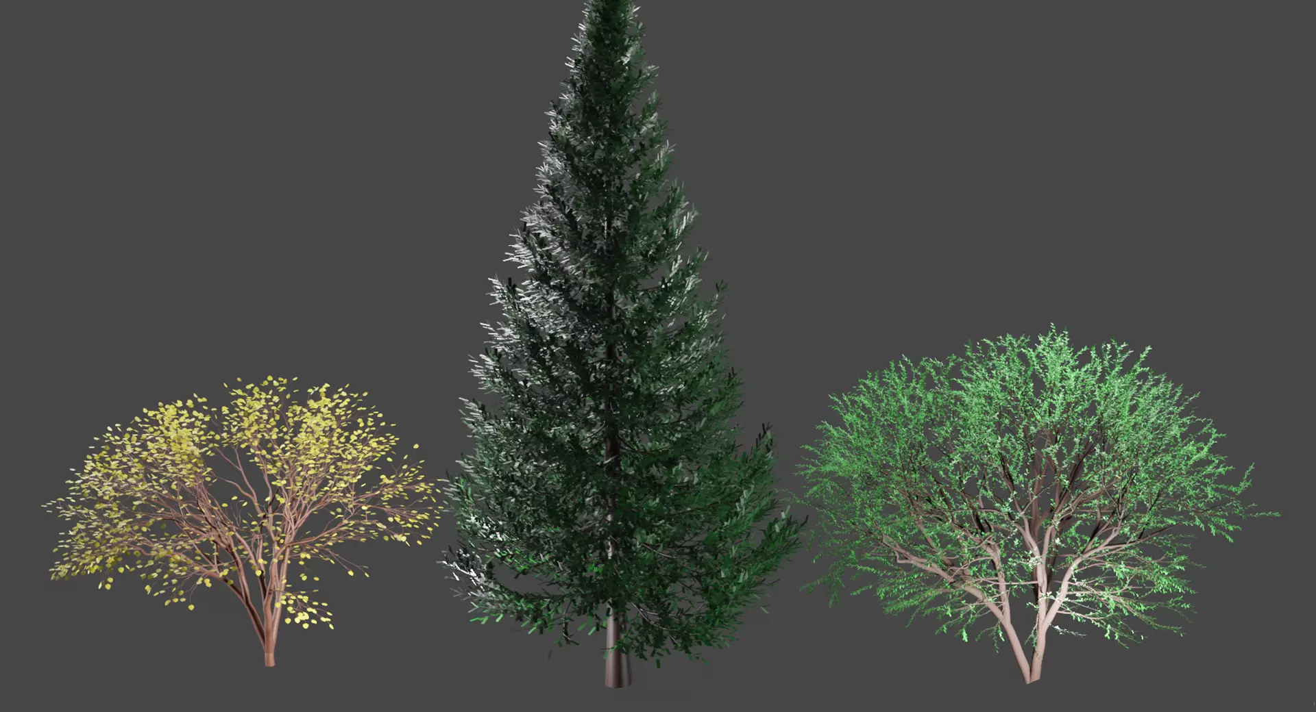 Three Tree Model Tree-wood three trees 3D model | CGTrader