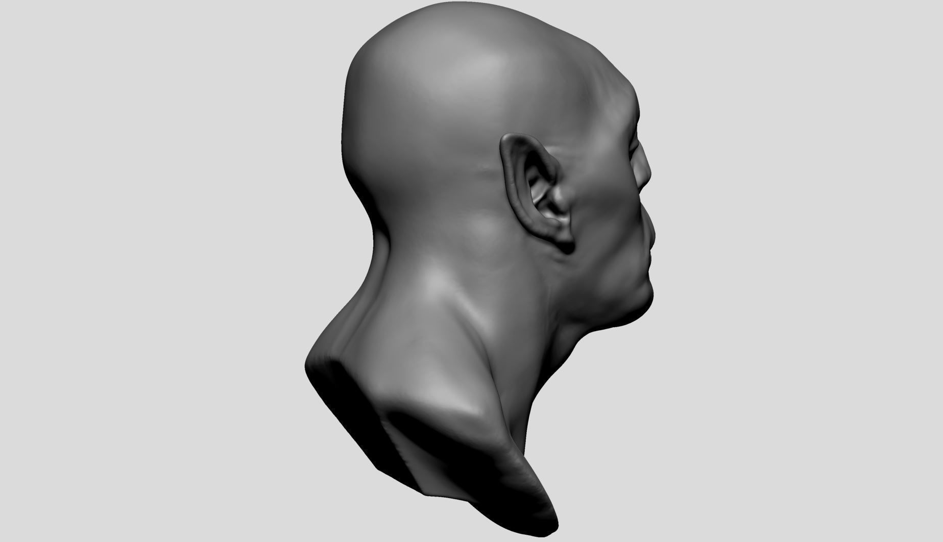 Creature Head v23 3D model_3