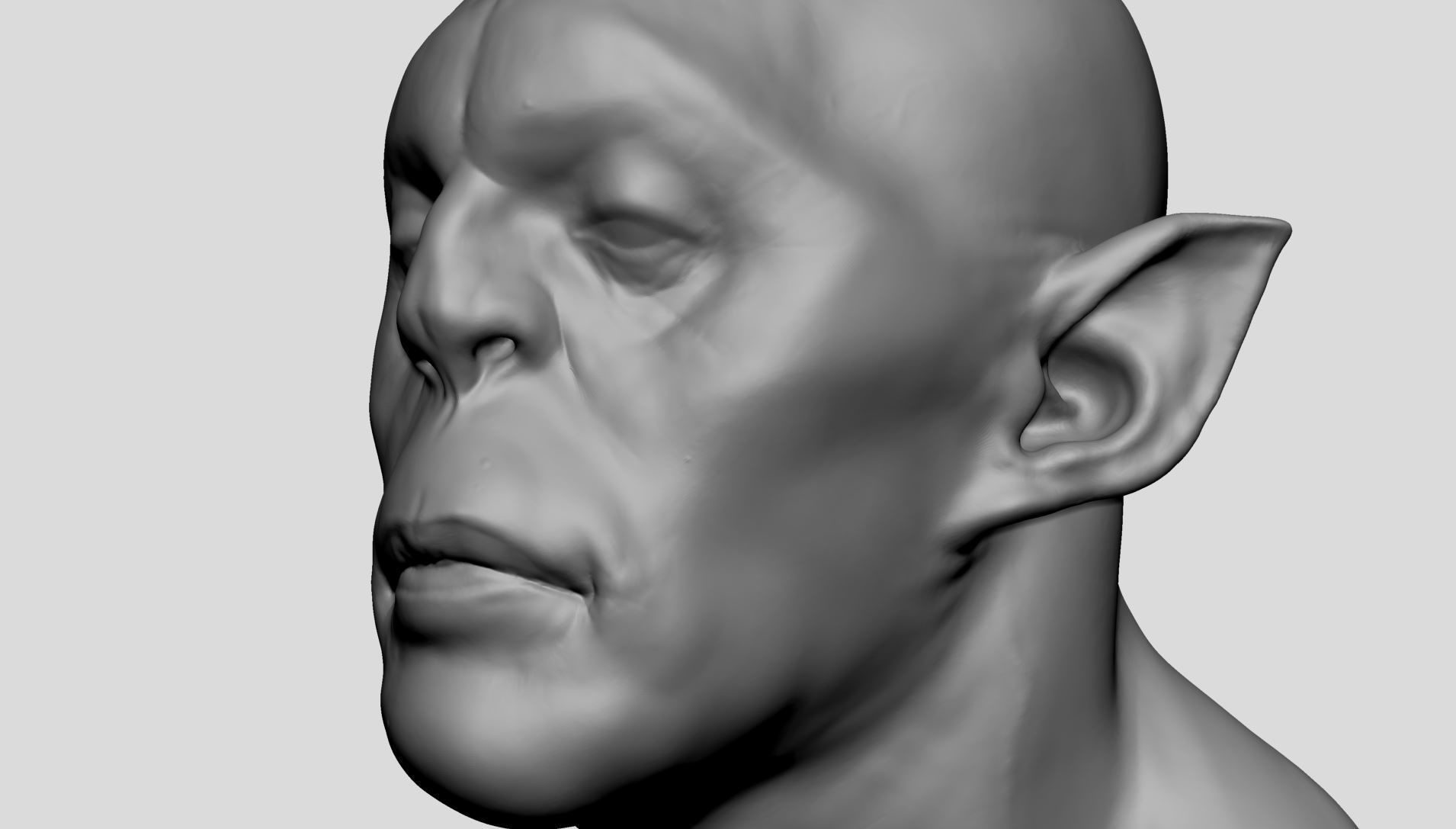 Creature Head v23 3D model_10