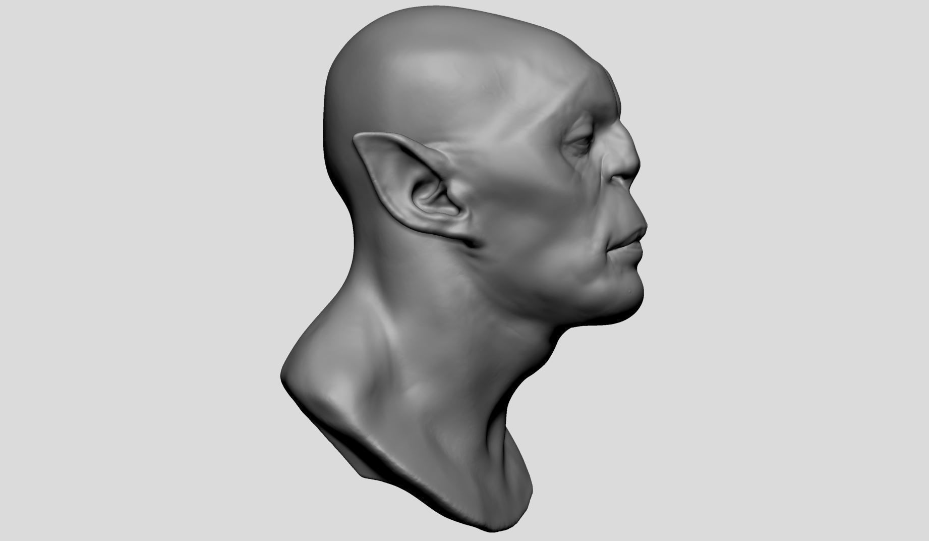 Creature Head v23 3D model_2