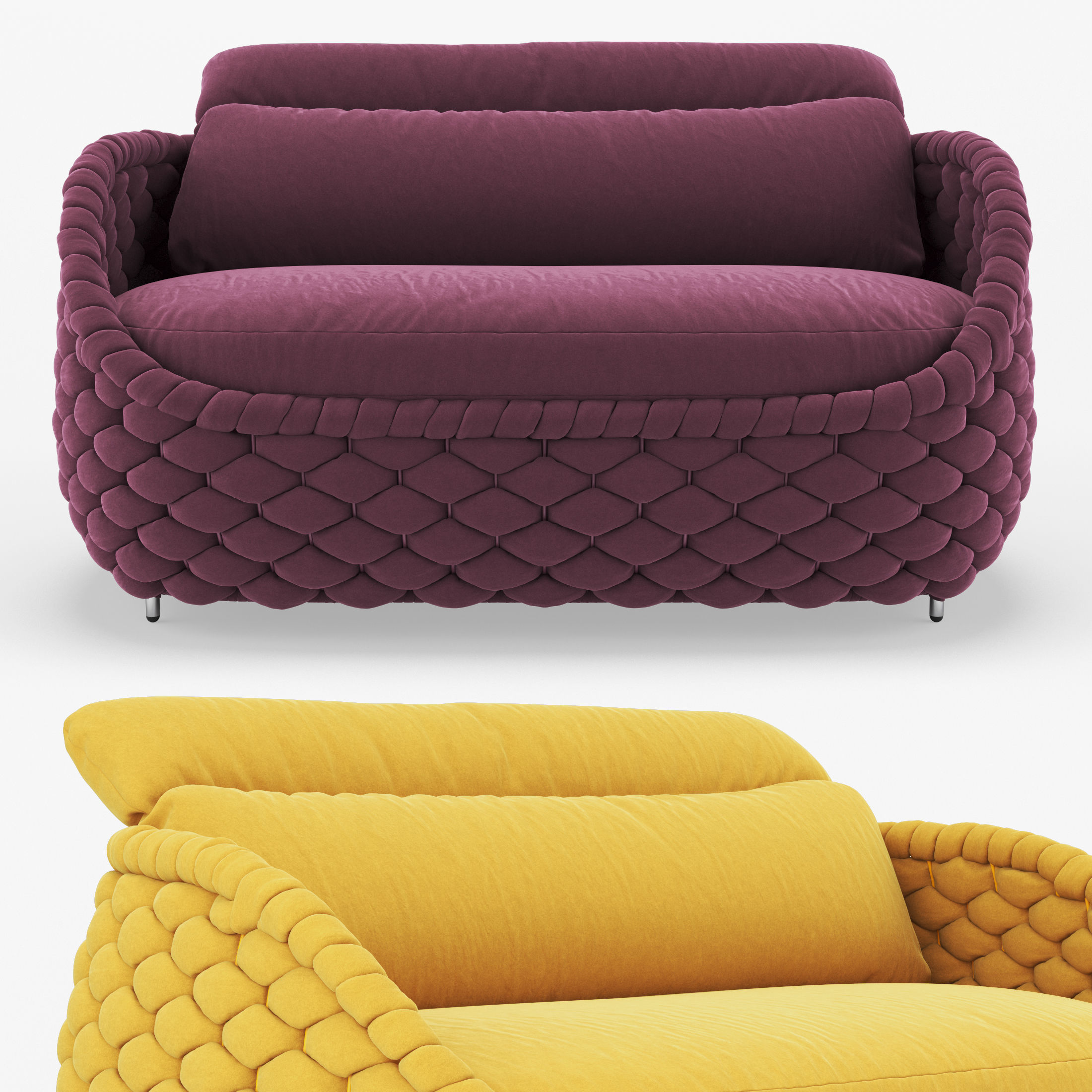 Rapunzel Kenneth Cobonpue Sofa 3D model_1