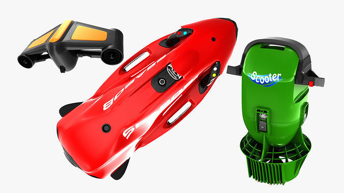 Underwater Scooters 3D Model Collection