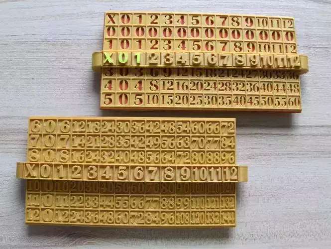 Multiplication Table for learning 3D print model
