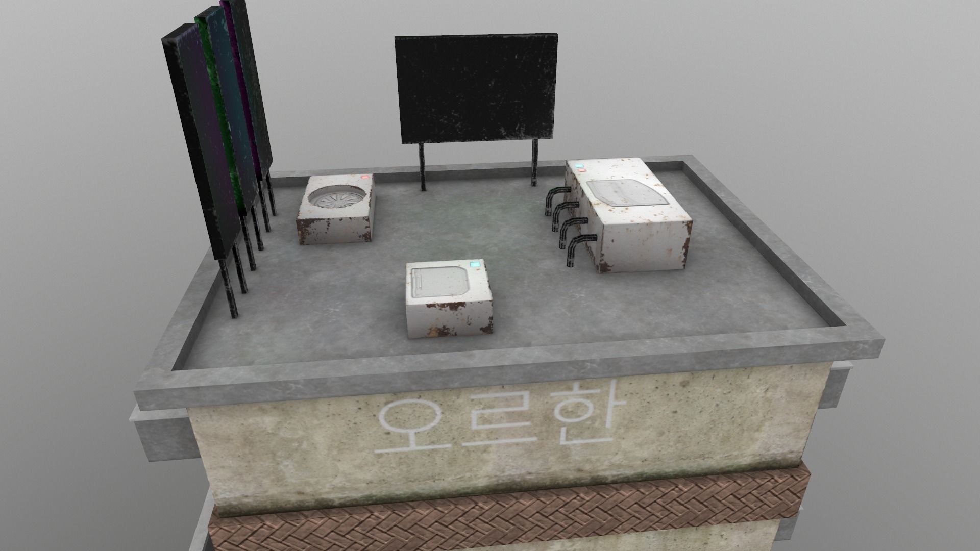 Cyberpunk City - Building 29 Low-poly 3D model_10