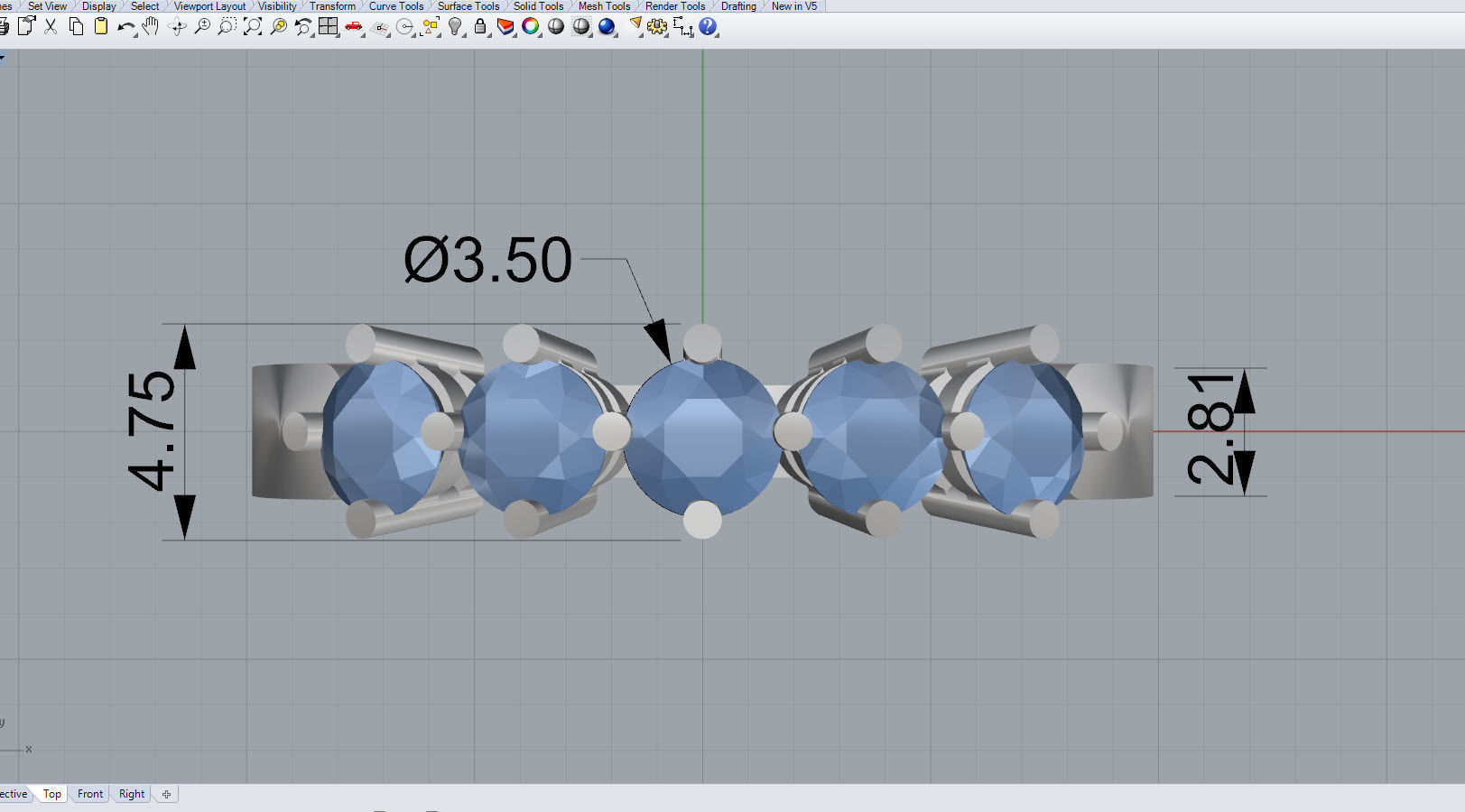 diamond ring 3D print model_7