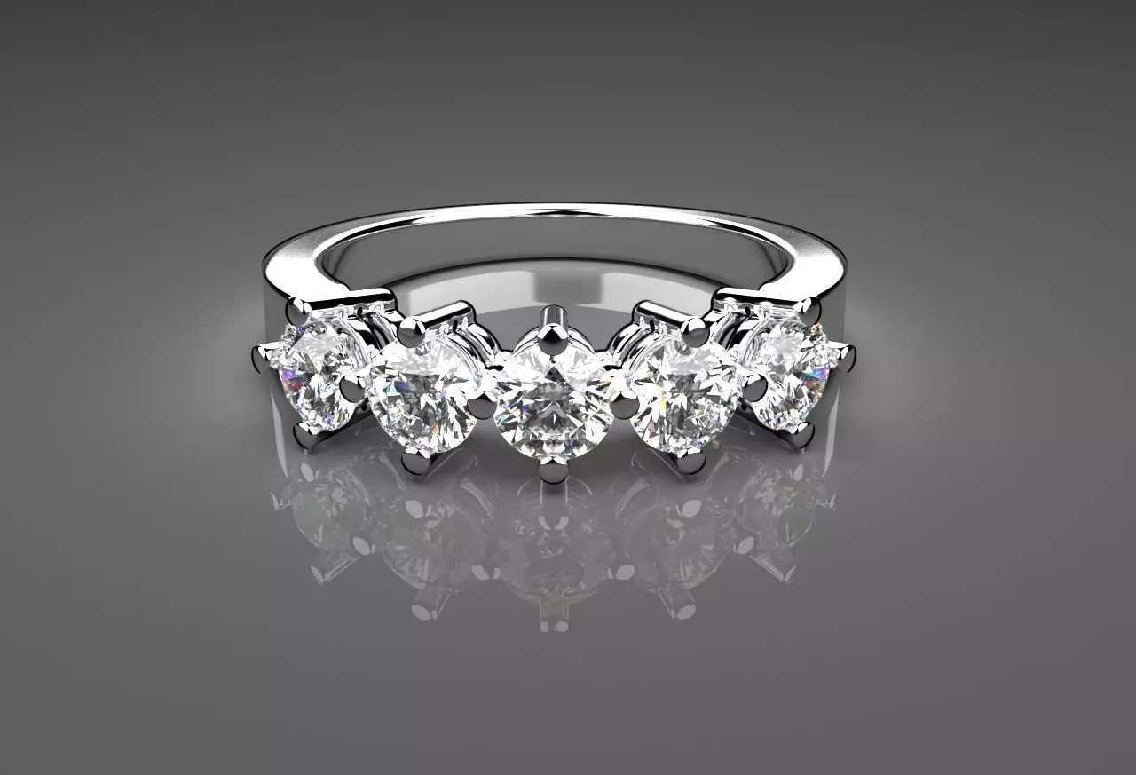 diamond ring 3D print model_0