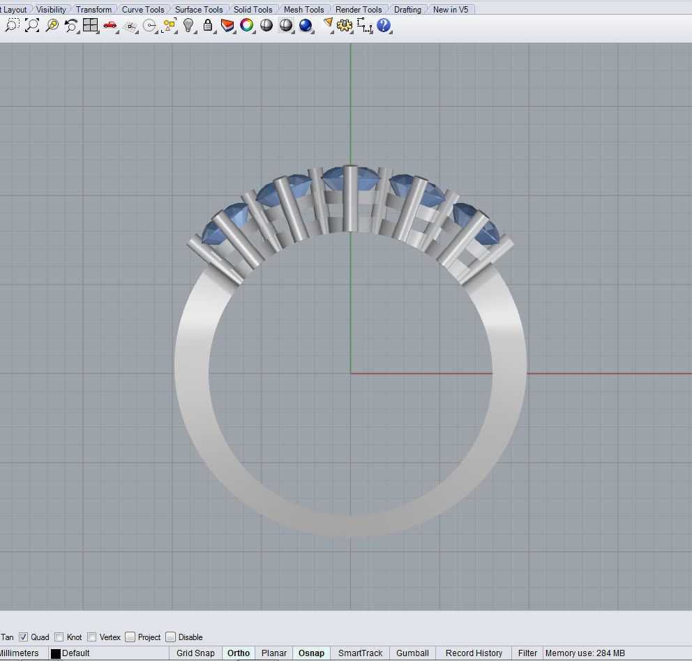 diamond ring 3D print model_4