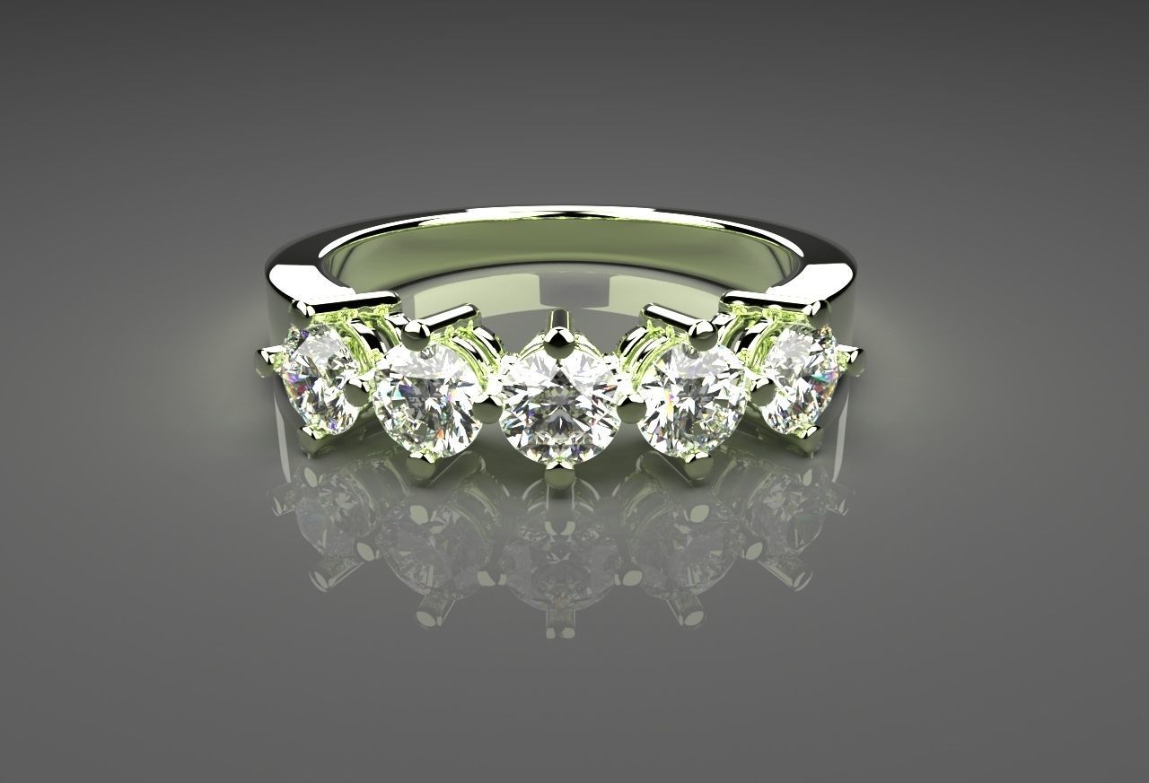diamond ring 3D print model_1