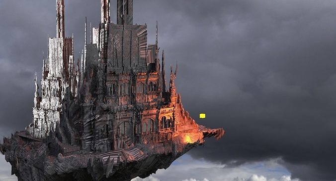 Hellgate Flying City kit bash 1 3D model