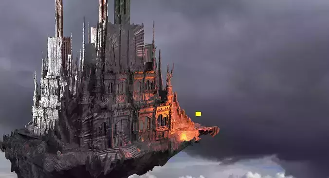 Hellgate Flying City kit bash 1 3D model