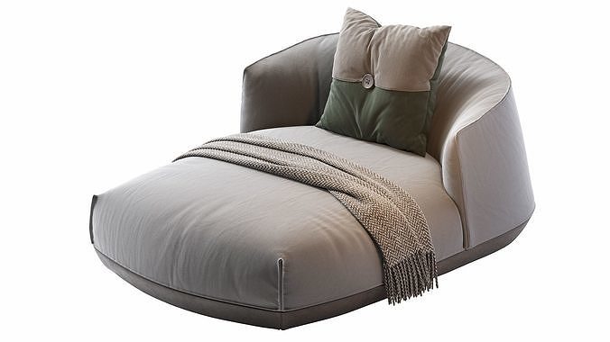 Brioni daybed 3D model 5