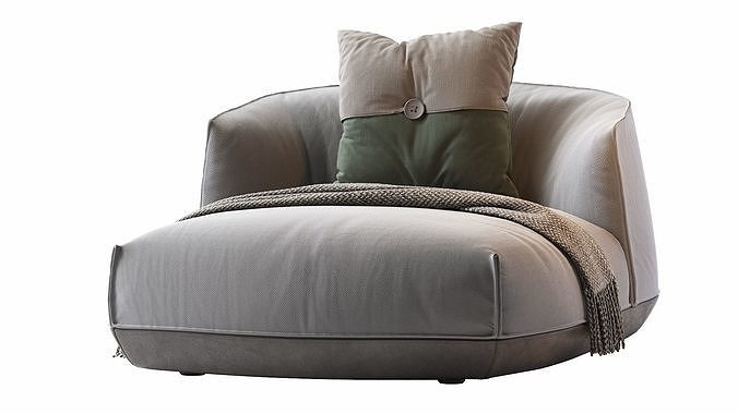 Brioni daybed 3D model 2