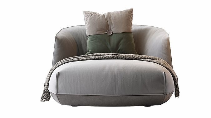 Brioni daybed 3D model 4
