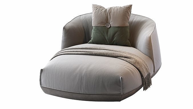 Brioni daybed 3D model 6