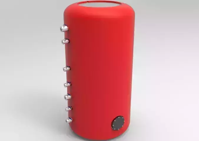 Boiler water bottle with silver buttons