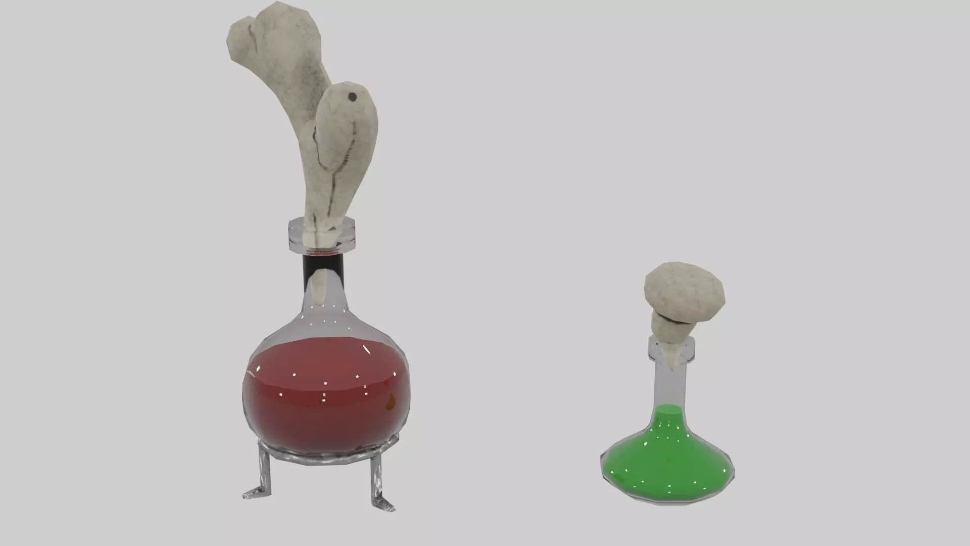 Witch Potions Low-poly 3D model_0