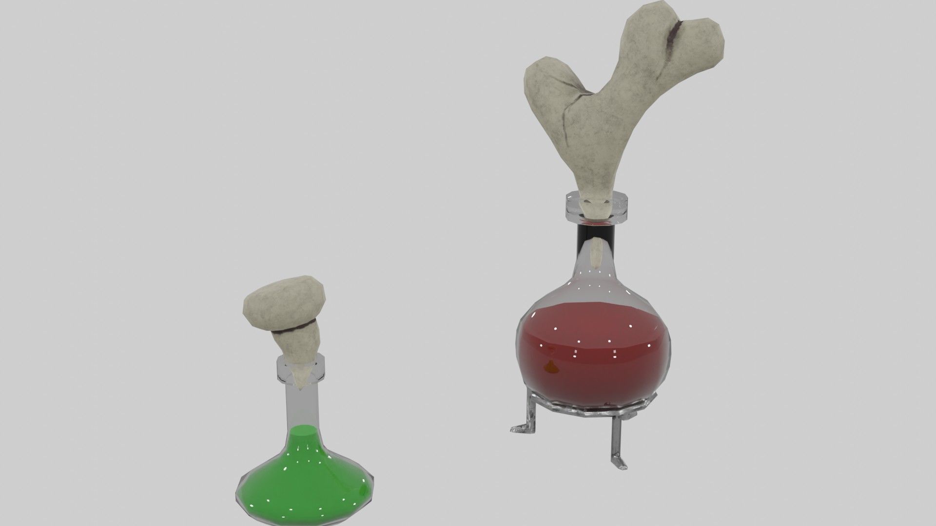 Witch Potions Low-poly 3D model_17