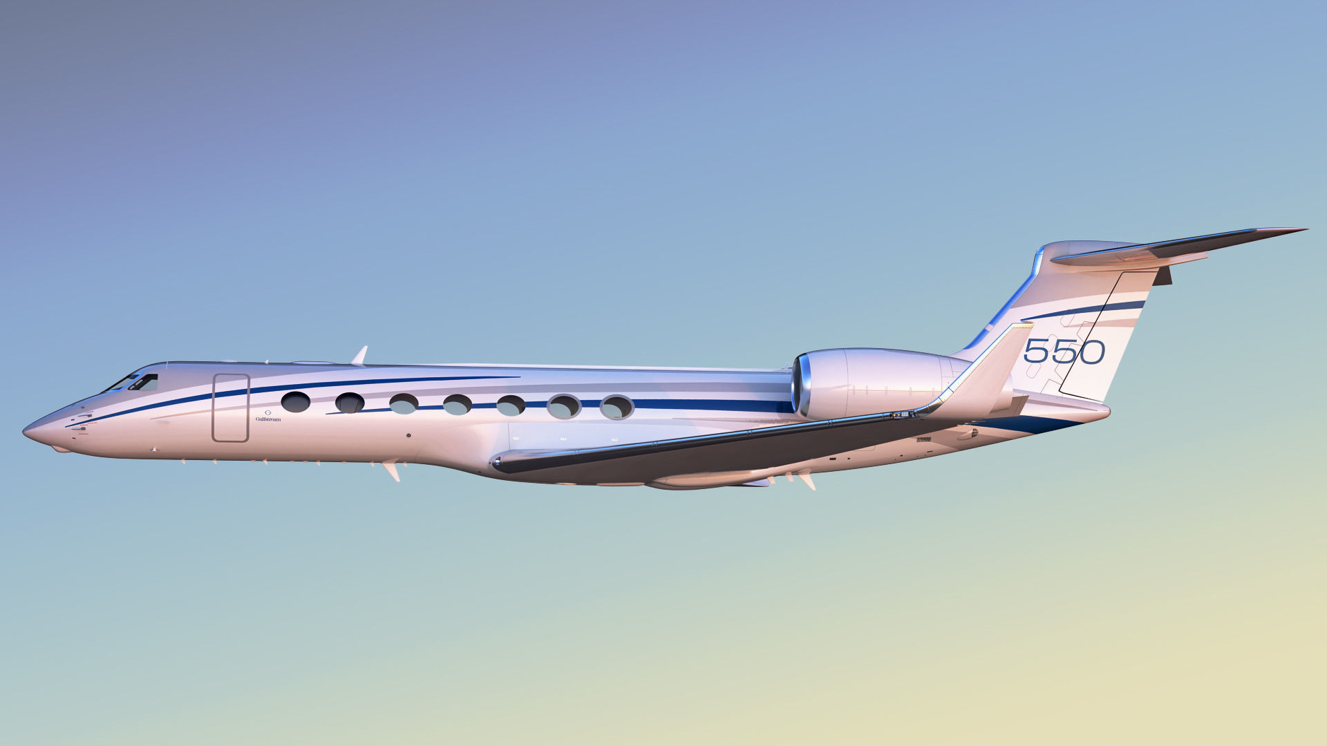 Gulfstream G550 Business Jet 3D model_30