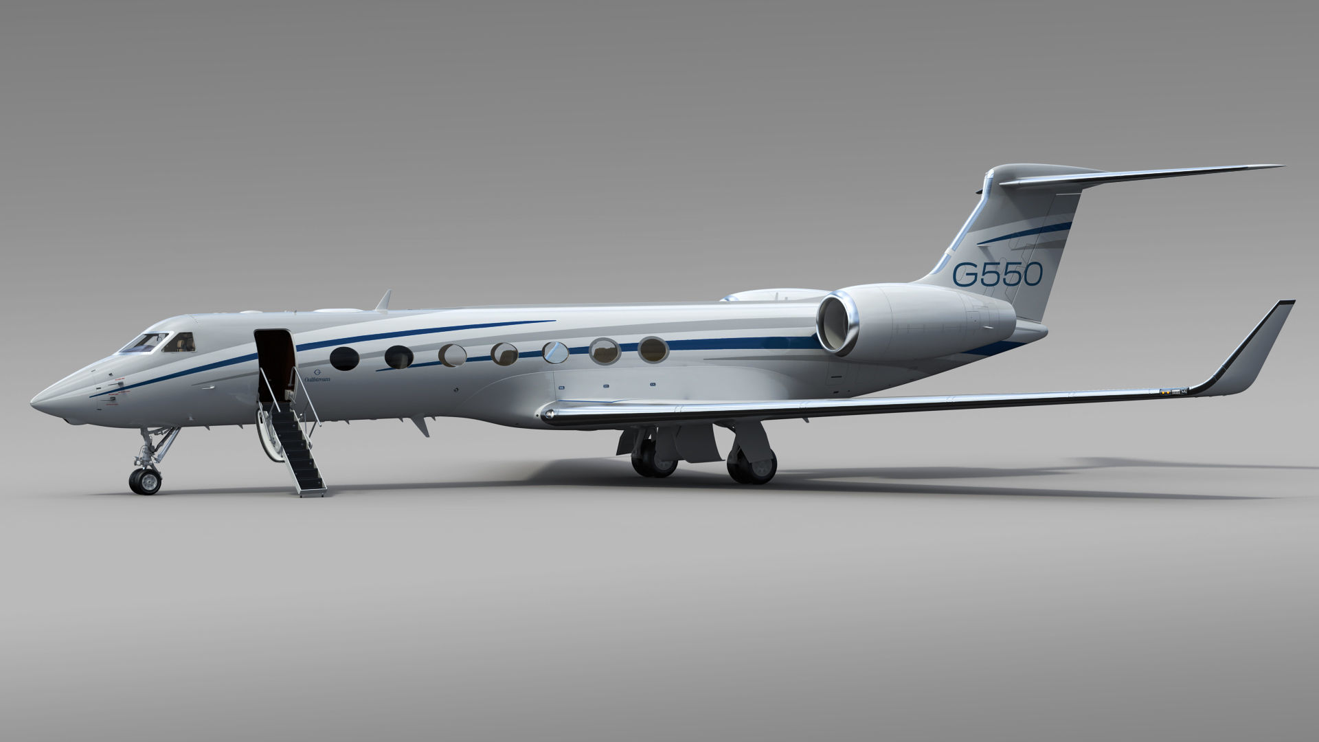 Gulfstream G550 Business Jet 3D model_4