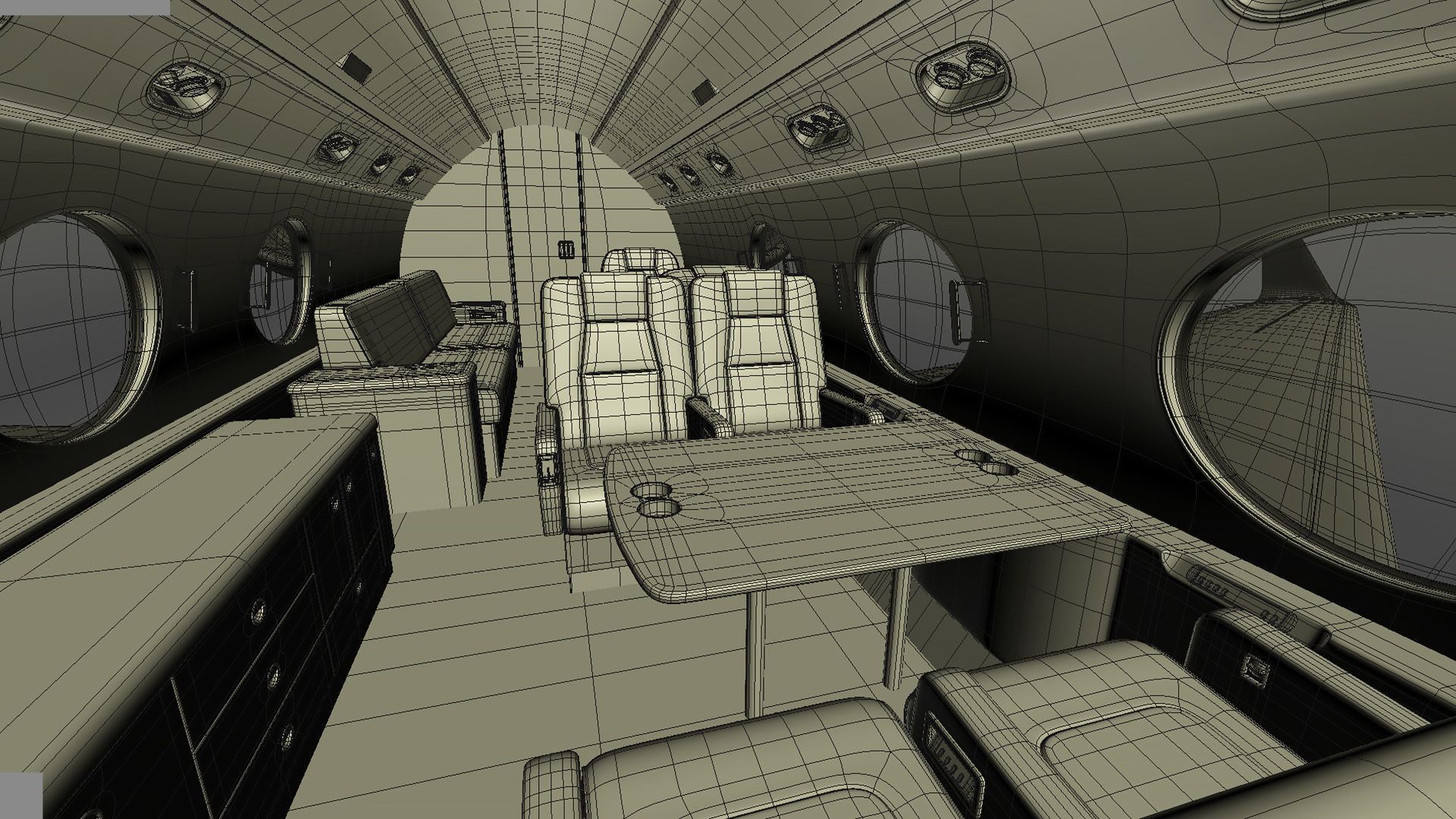 Gulfstream G550 Business Jet 3D model_61